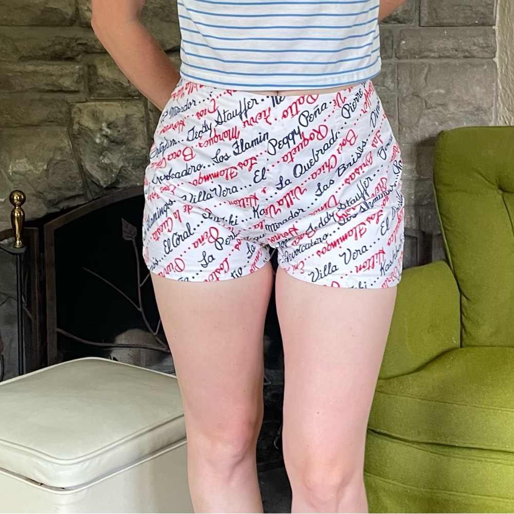 50s vintage Peggy Peña Brook Cadwallader Shorts Graphic Hot pants